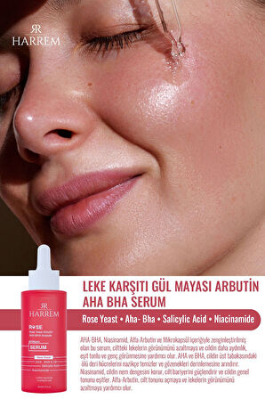 Rose Series Leke Karşıtı Gül Mayası Arbutin Aha Bha Serum 30 ML