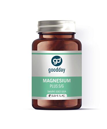 GOODDAY MAGNESIUM PLUS  S/G (BISGLISINAT SİTRAT & P5P) 60 KAPSÜL TAKVİYE EDİCİ GIDA