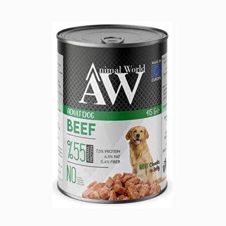 Animal World Dog Beef Jelly Köpek Konservesi 415 Gr