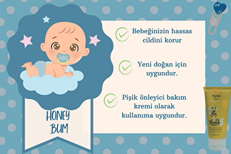 Honey Bum Doğal Pişik Önleyici Krem