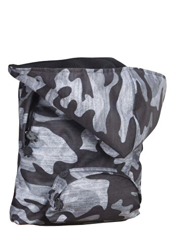 Morikukko Camo Basic Grey Çıkabilir Kapüşonlu Sırt Çantası