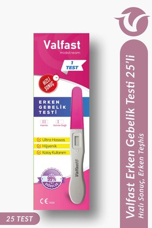 Erken Gebelik Testi 25'li Paket (Gizli Gönderim)