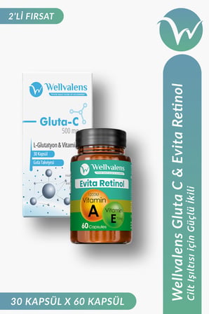 Cilt Işıltısı İçin Güçlü İkili I Gluta C & Evita Retinol