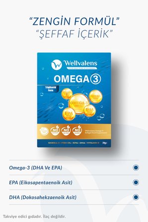 Omega 3 İkili Paket 30 Softjel | EPA & DHA İçeren Balık Yağı 60 Softjel
