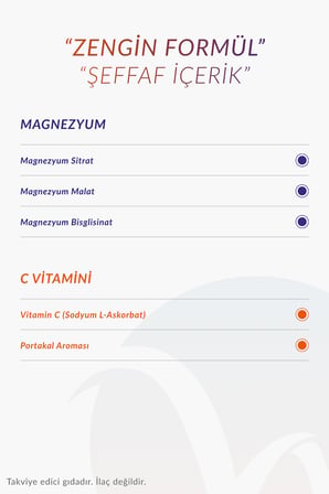 Günlük Bağışıklık & Magnezyum Paketi | Vitamin C 500 mg Çiğnenebilir + Magnesium Complex 30 Tablet