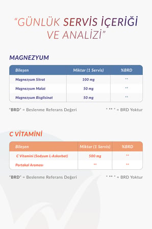 Günlük Bağışıklık & Magnezyum Paketi | Vitamin C 500 mg Çiğnenebilir + Magnesium Complex 30 Tablet