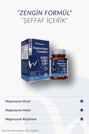 Magnesium Complex İkili Paket 60 Tablet | 3 Form Magnezyum (Sitrat + Malat + Bisglisinat) 200 mg