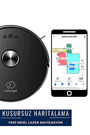 Robogil Stella 500B Robot Süpürge ve Paspas