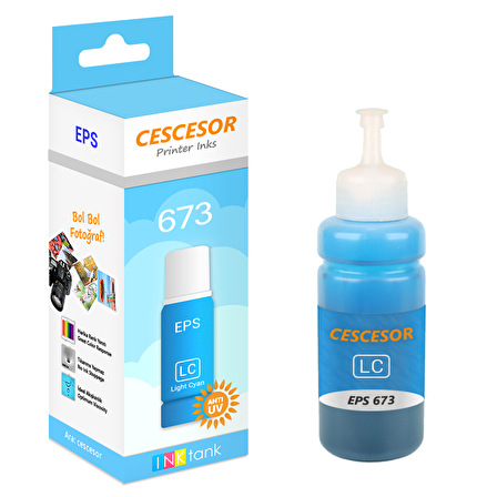 Epson 673 Açık Mavi Muadil Mürekkep - 70 ml - CESCESOR