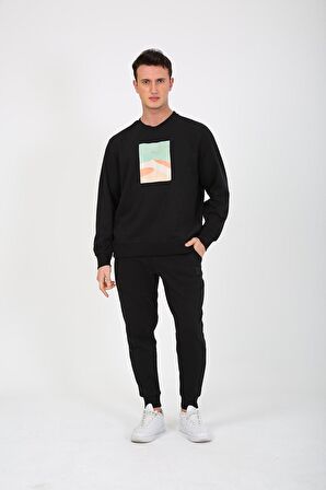 Esqudo Erkek Sweatshirt ESWTP0004 BLACK