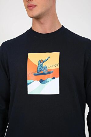 Esqudo Erkek Sweatshirt ESWTP0006 NAVY