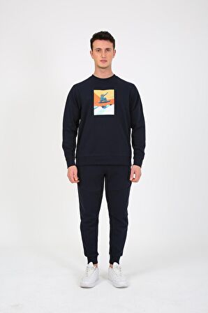 Esqudo Erkek Sweatshirt ESWTP0006 NAVY