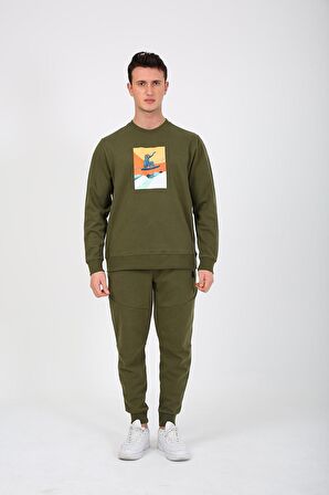 Esqudo Erkek Sweatshirt ESWTP0006 KHAKI