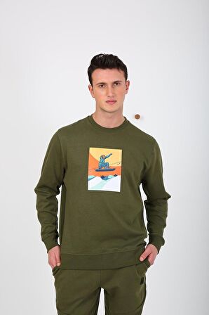 Esqudo Erkek Sweatshirt ESWTP0006 KHAKI