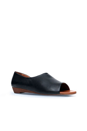 Bueno Shoes Siyah Deri Kadın Klasik Ayakkabı 01wj1605