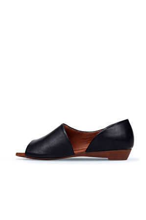 Bueno Shoes Siyah Deri Kadın Klasik Ayakkabı 01wj1605