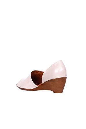 Bueno Shoes Gri Deri Kadın Dolgu Topuklu Sandalet 01wj2410