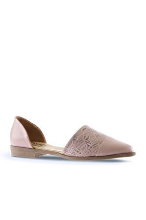 Bueno Shoes Gül Kurusu Deri Kadın Düz Babet 01wn0101