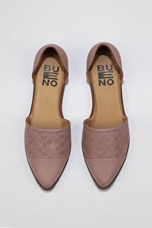Bueno Shoes Gül Kurusu Deri Kadın Düz Babet 01wn0101