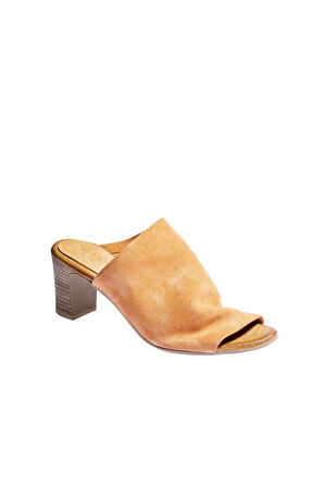 Bueno Shoes Turuncu Süet Kadın Topuklu Terlik 01wn1503