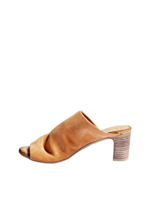 Bueno Shoes Turuncu Süet Kadın Topuklu Terlik 01wn1503