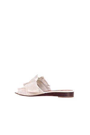 Bueno Shoes Bej Süet Kadın Düz Terlik 01wn1908