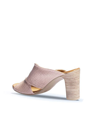 Bueno Shoes Pudra Deri Kadın Topuklu Terlik 01wn4303