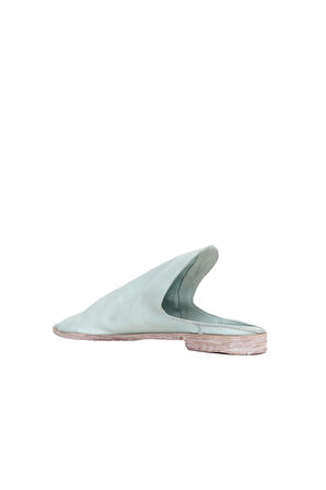 Bueno Shoes Mavi Deri Kadın Düz Terlik 01wn5019