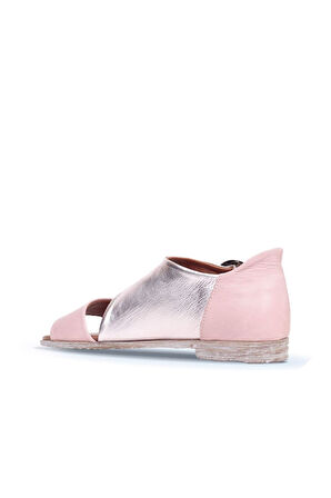 Bueno Shoes Gül Kurusu Deri Kadın Sandalet 01wn5034