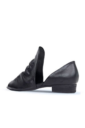 Bueno Shoes Siyah Deri Kadın Klasik Ayakkabı 01wn5111