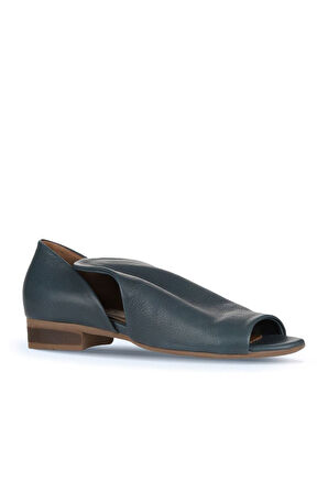 Bueno Shoes Lacivert Deri Kadın Klasik Ayakkabı 01wn5111