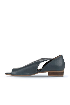 Bueno Shoes Lacivert Deri Kadın Klasik Ayakkabı 01wn5111