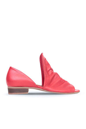 Bueno Shoes Kırmızı Deri Kadın Klasik Ayakkabı 01wn5111