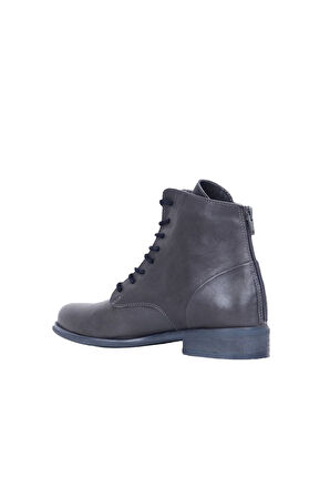 Bueno Shoes Gri Deri Kadın Düz Bot 01wp0100