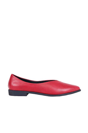 Bueno Shoes Bordo Deri Kadın Düz Babet 01wp0701