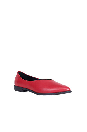 Bueno Shoes Bordo Deri Kadın Düz Babet 01wp0701