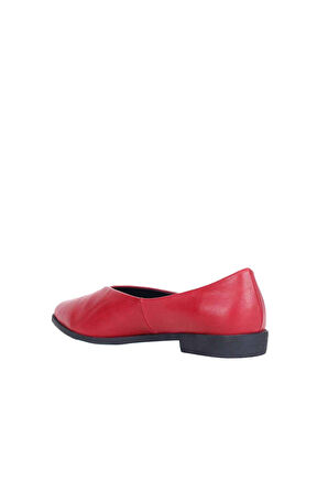 Bueno Shoes Bordo Deri Kadın Düz Babet 01wp0701