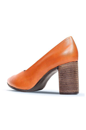Bueno Shoes Taba Deri Kadın Topuklu Ayakkabı 01wp1002