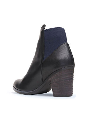 Bueno Shoes Lacivert Deri Kadın Topuklu Bot 01wp1500