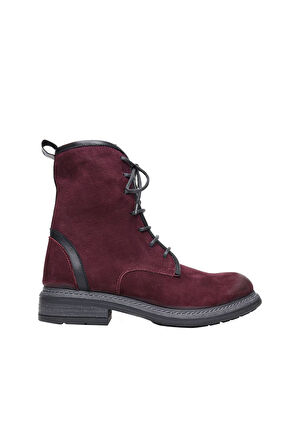 Bueno Shoes Bordo Nubuk Kadın Düz Bot 01wp2703