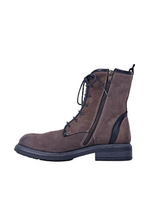 Bueno Shoes Kahverengi Nubuk Kadın Düz Bot 01wp2703