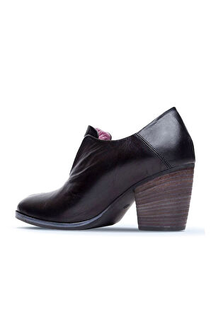 Bueno Shoes Siyah Deri Kadın Topuklu Ayakkabı 01wp4207