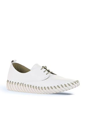 Bueno Shoes Haki Deri Kadın Düz Ayakkabı 01wq0200