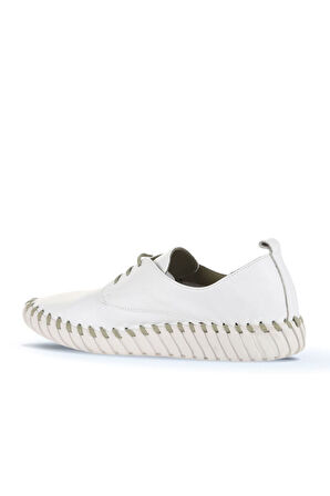 Bueno Shoes Haki Deri Kadın Düz Ayakkabı 01wq0200