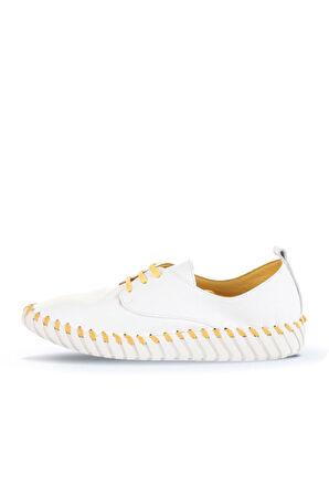 Bueno Shoes Sarı Deri Kadın Düz Ayakkabı 01wq0200