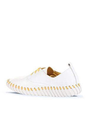 Bueno Shoes Sarı Deri Kadın Düz Ayakkabı 01wq0200