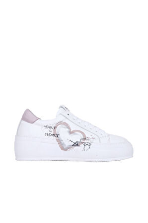 Bueno Shoes Beyaz B18c01 Kadın Dolgu Topuklu Spor Ayakkabı 01wq5101