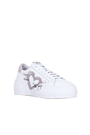 Bueno Shoes Beyaz B18c01 Kadın Dolgu Topuklu Spor Ayakkabı 01wq5101