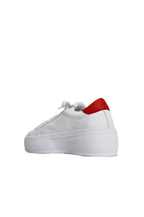 Bueno Shoes Beyaz B50c02 Kadın Dolgu Topuklu Spor Ayakkabı 01wq5101