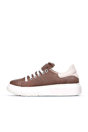Bueno Shoes Gri Deri Kadın Spor Ayakkabı 01wr4802
